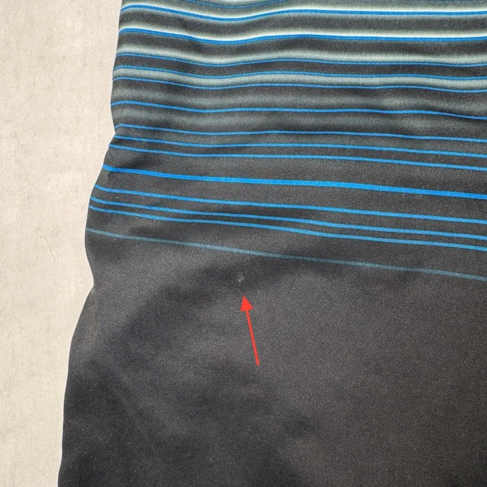 Oakley Mens Size 38 Black Blue Striped Hybrid Board Shorts Swim Surf Y2K